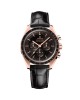 OMEGA Speedmaster Moonwatch Professional Co-Axial Master Chronometer Chronograph Black Leather Strap Watch 42mm