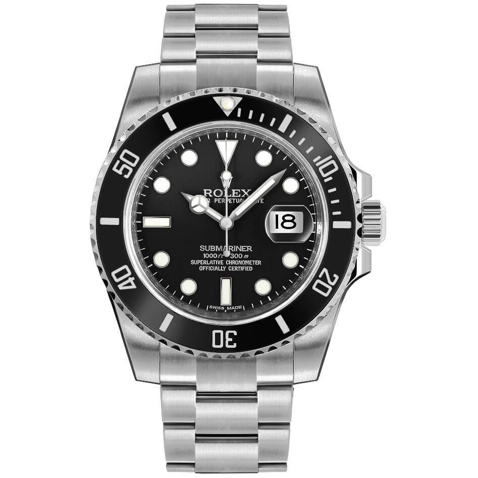 Rolex Submariner Date Black Dial Oystersteel Men's Watch 116610LN-0001