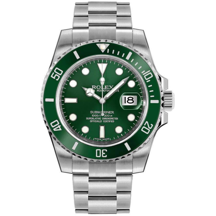 Rolex Submariner Date Hulk Green 40mm  Dial Men's Watch 116610LV 