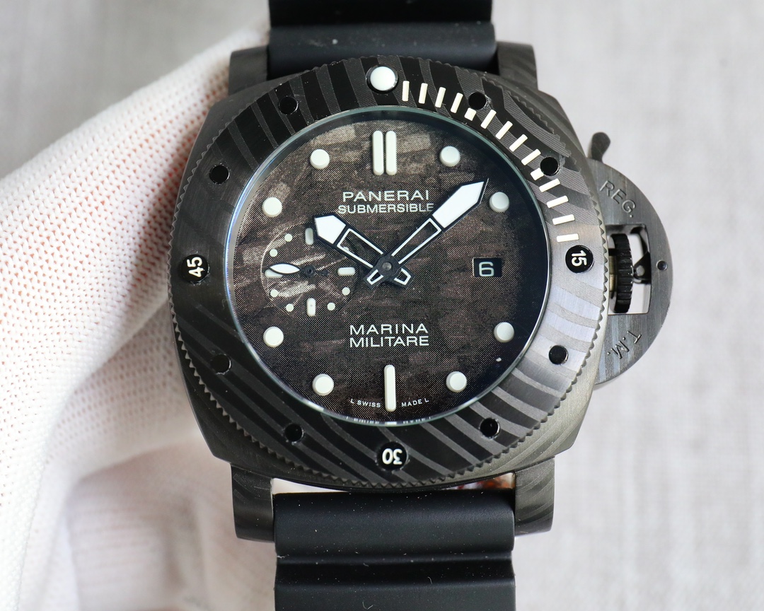 44mm stealth series metal glass watch,