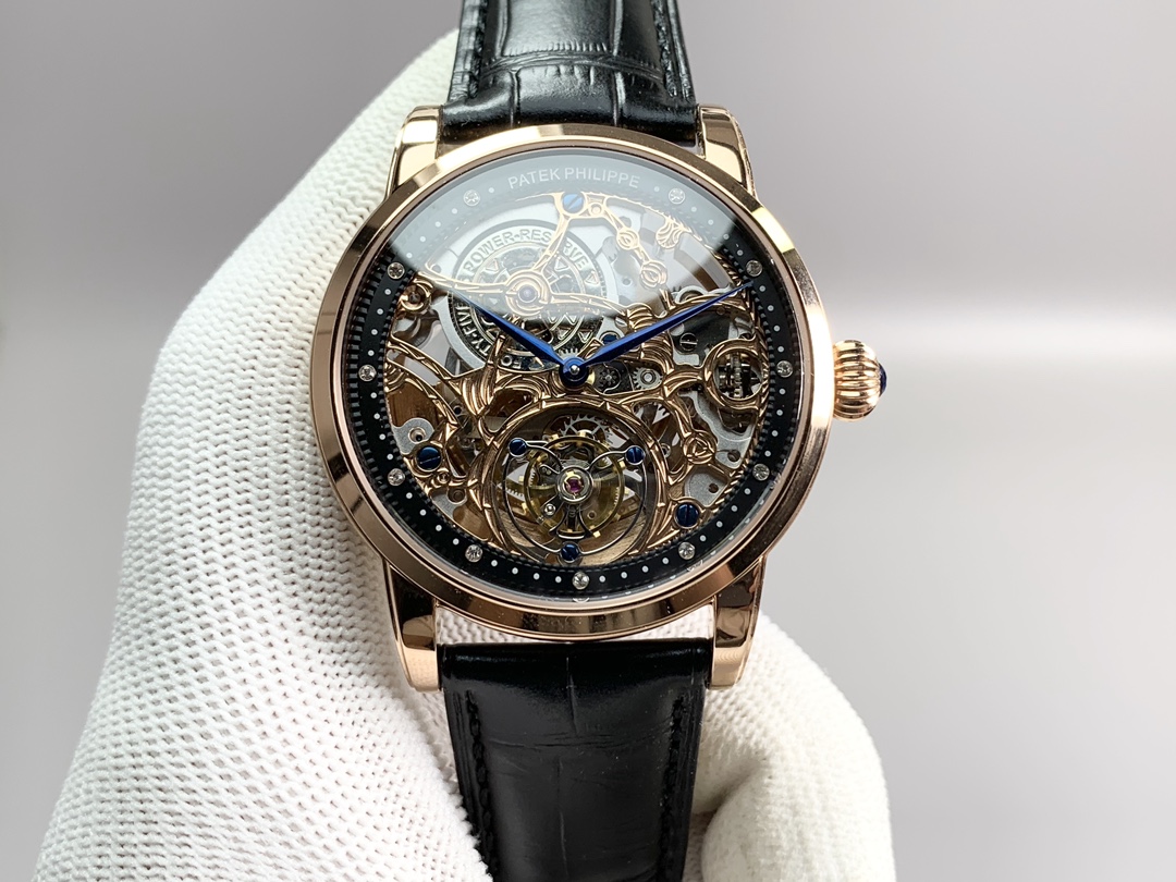 New product, PPL is shocking! Patek Philippe Fully Automatic True Tourbillon Hollow Carved Top Watch! 