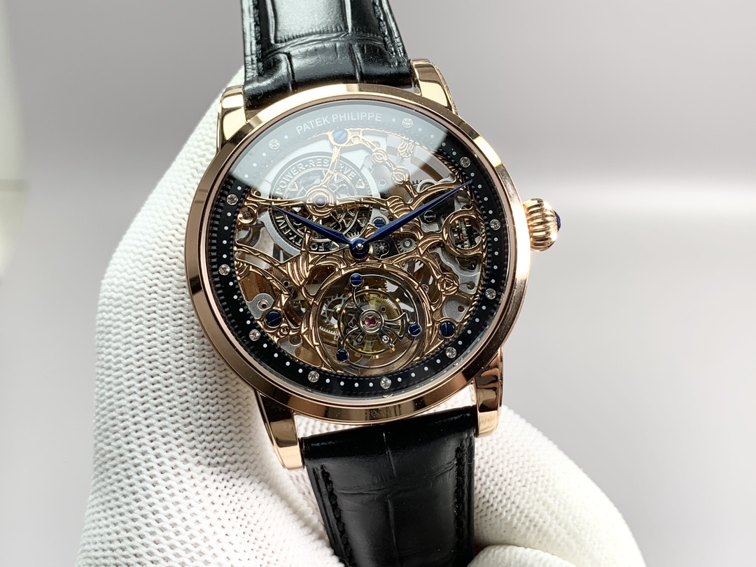 New product, PPL is shocking! Patek Philippe Fully Automatic True Tourbillon Hollow Carved Top Watch! 