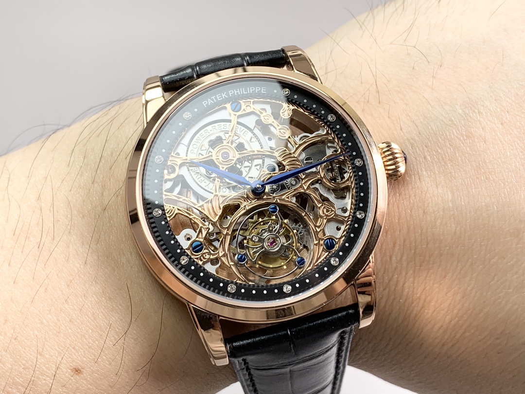 New product, PPL is shocking! Patek Philippe Fully Automatic True Tourbillon Hollow Carved Top Watch! 