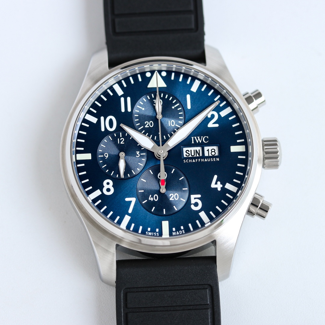 IWC Pilot Series OR6 New Fluororubber Belt with Blue Surface