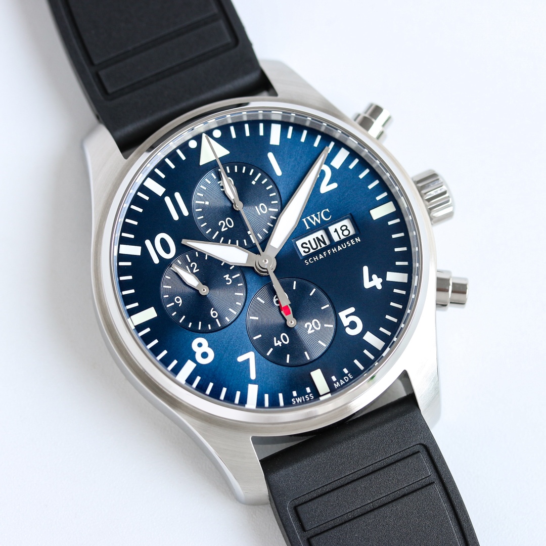 IWC Pilot Series OR6 New Fluororubber Belt with Blue Surface